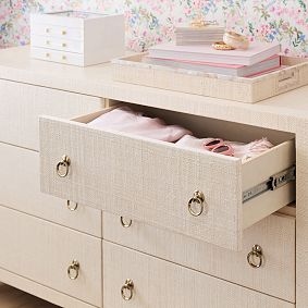 AERIN Raffia 6-Drawer Dresser (56w x 19d")