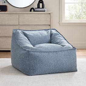 Large Tipped Shearling Cloud Modern Bean Bag Lounger