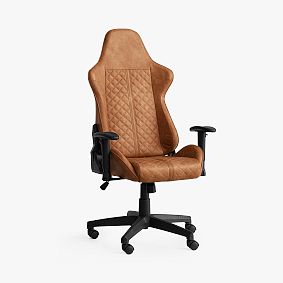 Open Box: Jordan Gaming Desk Chair - Faux Leather Caramel