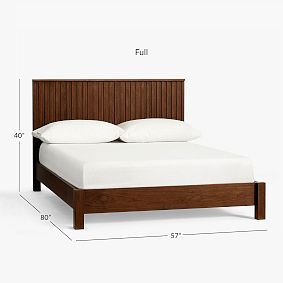 Batten Platform Bed - Dark Walnut