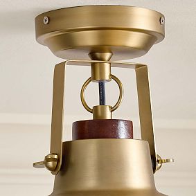 Brass Nautical Flush Mount (13")