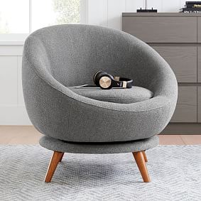 Open Box:  Tweed Charcoal Halo Swivel Chair