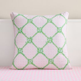 Lilly Pulitzer Reversible Bamboo Butterfly Euro Pillow Cover