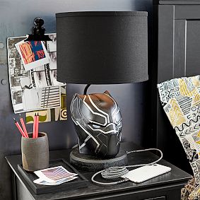 Marvel's <em>Black Panther</em> Glow-in-the-Dark Table Lamp with USB