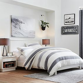 Batten Platform Bed - Dark Walnut