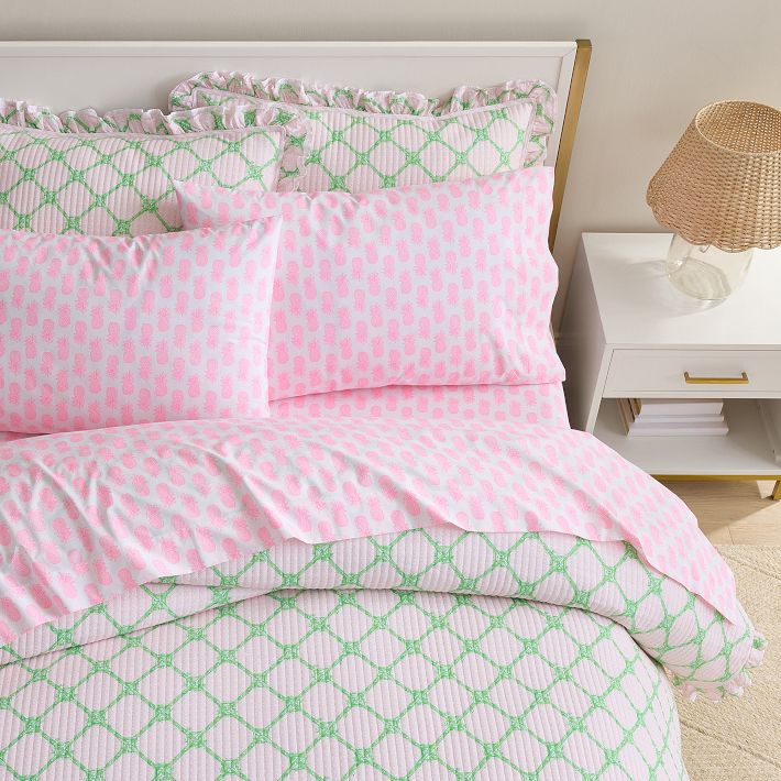 Lilly Pulitzer Slice Of Sunshine Organic Sheet Set | Pottery Barn Teen