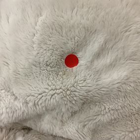 Open Box: Polar Bear Faux Fur Modern Bean Bag Lounger, Large - Ivory