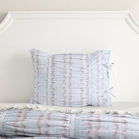 Open Box: LoveShackFancy Sun Terrace Standard Sham - Blue/Multi