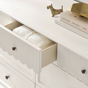 Chris Loves Julia 7-Drawer Scallop Dresser (56w x 19d")