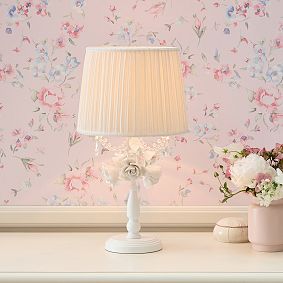 LoveShackFancy Floral Crystal Bead Table Lamp (20.75")