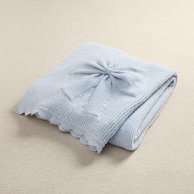 LoveShackFancy Bows Border Knit Throw - Thumbnail 5