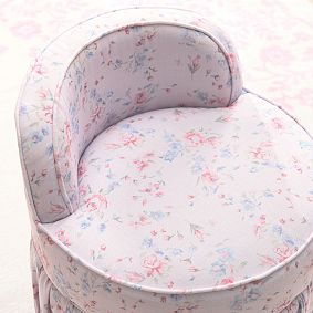 LoveShackFancy Windsor Rose Leona Vanity Stool
