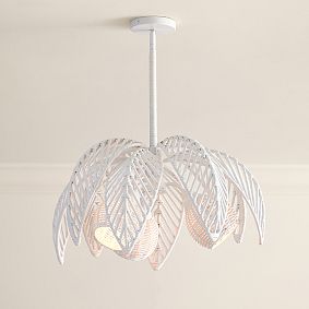 Palm Tree Rattan Chandelier (15")