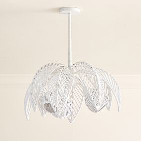 Palm Tree Rattan Chandelier (15")