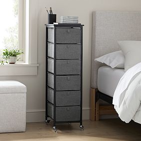 Rolling 6-Drawer Cart (14.75"x39.25")