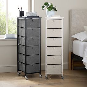 Rolling 6-Drawer Cart (14.75"x39.25")