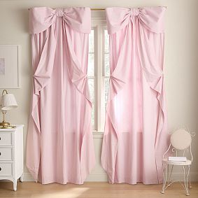 LoveShackFancy Oversized Bow Light-Filtering Curtain