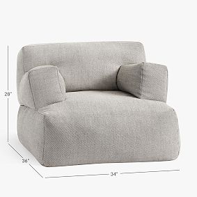 Bouclé Twill Gravel Eco Lounger