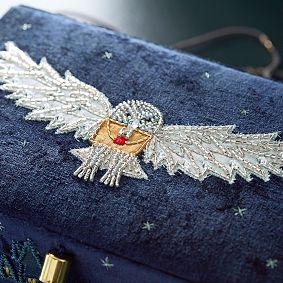 Harry Potter™ Hedwig™ Beaded Velvet Jewellery Box
