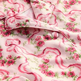 LoveShackFancy Fête de L'eau Ruffle Long Bamboo Viscose Pajama Set