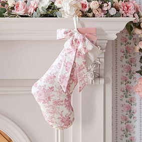 LoveShackFancy Pink Damask Stocking