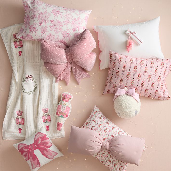 LoveShackFancy Sequin Bow Pillow | Pottery Barn Teen display picture 1