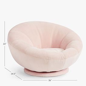 Open Box:  Performance Everyday Velvet Rose Groovy Swivel Chair