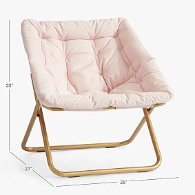Solid Blush Hang-A-Round Square Chair