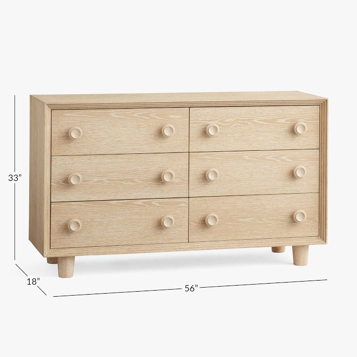 blue dress for baby girl Bianca Chip Carved 6 Drawer Dresser, Sand Beige & Ivory