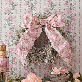 LoveShackFancy Pink Damask Wreath (15")