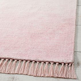 Ombre Tassel Performance Rug - Blush