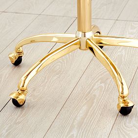 Gold Glitter Acrylic Swivel Desk Chair