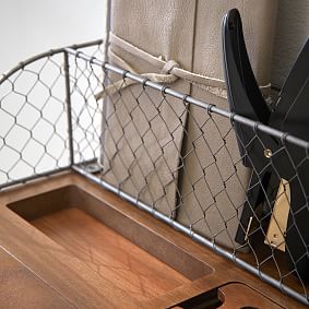 Industrial Metal USB Wall Desk