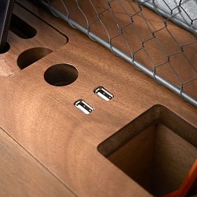 Industrial Metal USB Wall Desk