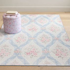LoveShackFancy Rose Trellis Washable Rug