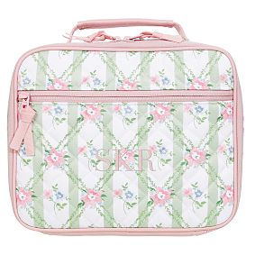 Hill House Home Quilted Cold Pack Lunch Box, Pink/Green