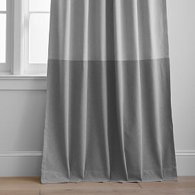 Color Block Blackout Curtain Set
