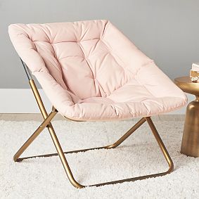 Solid Blush Hang-A-Round Square Chair
