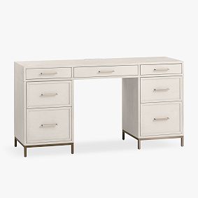 Open Box: Blaire Smart Storage Desk (57") - Bleached Bone