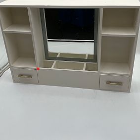 Open Box: Glam Light-Up Desktop Vanity With Storage (29"W x 20"H) - White