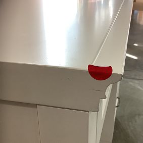 Open Box: Hampton Single Pedestal Storage Desk (40") - Simply White