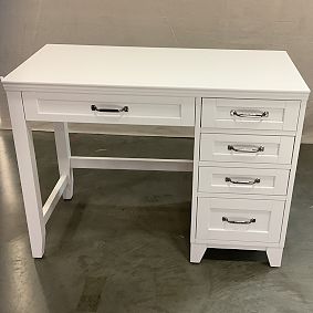 Open Box: Hampton Single Pedestal Storage Desk (40") - Simply White