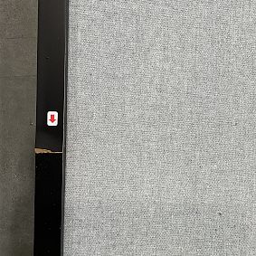 Open Box: No Nails Oversized Framed Pinboard (36" x 40") - Black/Gray