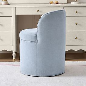 Piped Swivel Vanity Chair with Storage