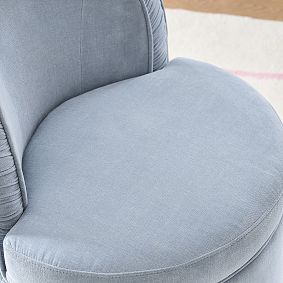 Piped Swivel Vanity Chair with Storage