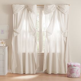 LoveShackFancy Oversized Bow Light-Filtering Curtain