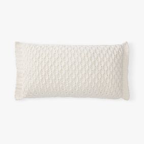 Chenille Knit Lumbar Pillow