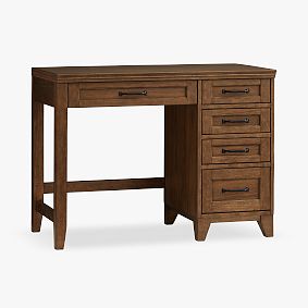 Open Box: Hampton Single Pedestal Storage Desk (40") - Dark Walnut
