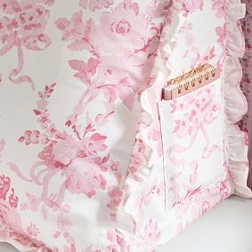 LoveShackFancy Garden Damask Ruffle Wedge Pillow