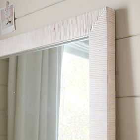 Coastal Rattan Floor Mirror (19"x57")